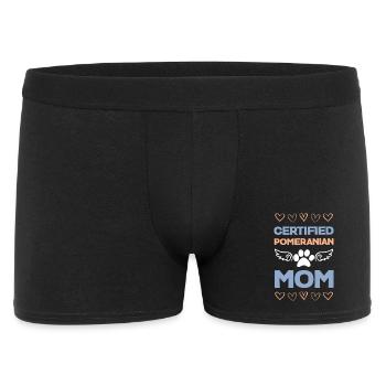 Zertifizierte Pomeranian Mama Shirt - Männer Boxer Shorts - Schwarz - Vorne
