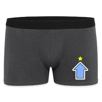 Level Up Arrow Star Gaming Power Vector - Men's Boxer Shorts - charcoal grey - Front