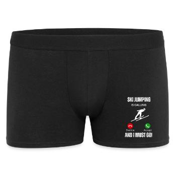 Le saut à ski m’appelle et je dois y aller - Boxer Homme - noir - Devant