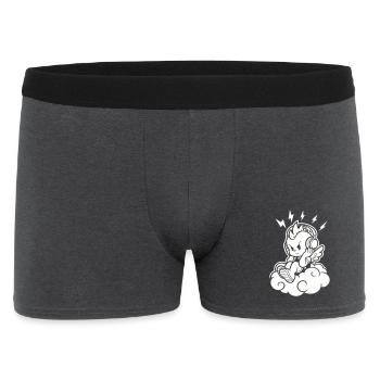Punk Engel – Cherub mit Kopfhörern - Männer Boxer Shorts - Anthrazit - Vorne