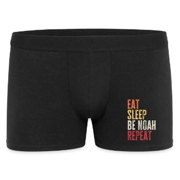 Eat Sleep Be Noah Repeat Retro Name - Men's Boxer Shorts - black - Front