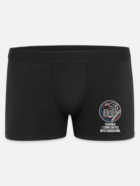 Teacher I Turn Coffee Into Education - Men's Boxer Shorts - black