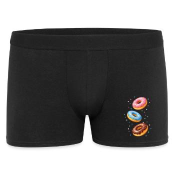 Colorful Donuts Illustration Set - Men's Boxer Shorts - black - Front