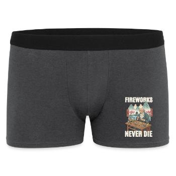 Fireworks Never Die - Men's Boxer Shorts - charcoal grey - Front