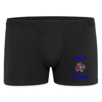 FRÜHLING. CHERRY. GARDEN. NATUR. FLOWER. FLOWER. - Männer Boxer Shorts - Schwarz - Vorne