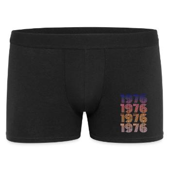 Vintage 1976 - Männer Boxer Shorts - Schwarz - Vorne