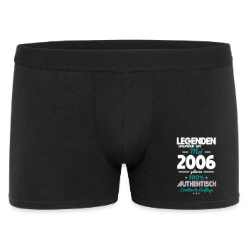 20. Geburtstag - Legenden wurden im Mai 2006 - Männer Boxer Shorts - Schwarz - Vorne