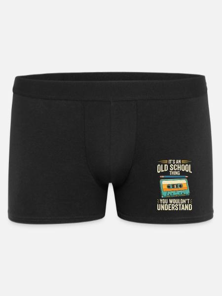 Old School Cassette Design – Retro Mixtape - Men's Boxer Shorts - black