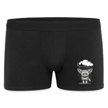 Fennec Desert Fox - Emotional Retro Motif - Men's Boxer Shorts - black - Front