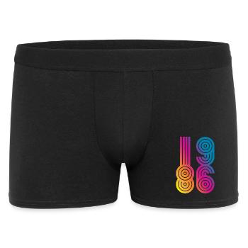 86 Eight Six 1986 - Männer Boxer Shorts - Schwarz - Vorne