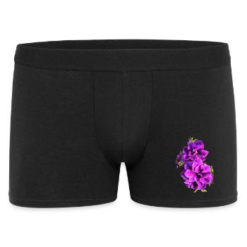 Pétunia violettes – imprimé floral - Boxer Homme - noir - Devant