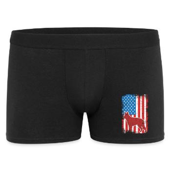 US Patriotic Shepherd Dog - Men's Boxer Shorts - black - Front