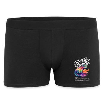 Caméléon coloré avec fond de graffiti - Boxer Homme - noir - Devant