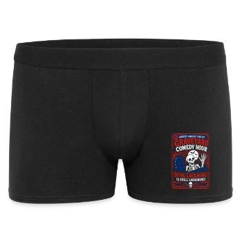 Humour squelettique de l’heure de la comédie de cimetière - Boxer Homme - noir - Devant