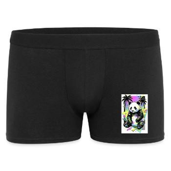 panda - Boxer Homme - noir - Devant