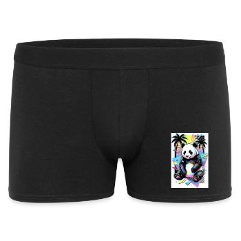panda - Boxer Homme - noir - Devant