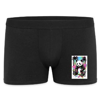 panda - Boxer Homme - noir - Devant