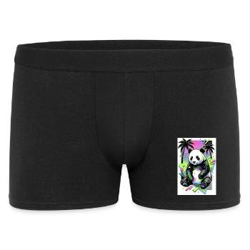 panda - Boxer Homme - noir - Devant