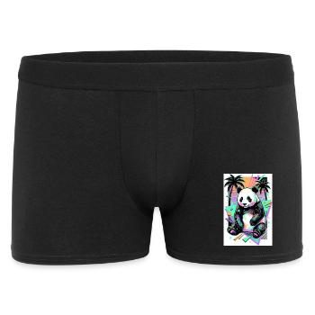 panda - Boxer Homme - noir - Devant