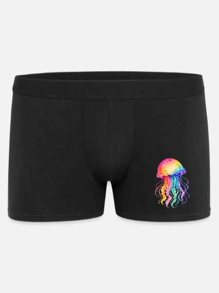 Bunte Qualle Aquarell Illustration - Männer Boxer Shorts - Schwarz