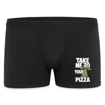 Emmène-moi à ta pizza OVNI - Boxer Homme - noir - Devant