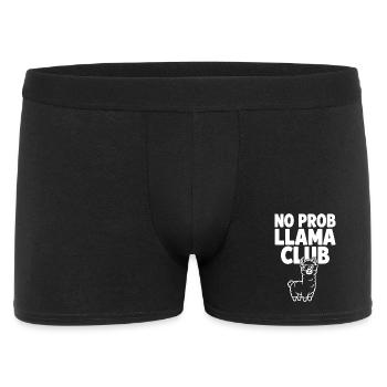 No Prob Llama Club with cool sunglasses - Men's Boxer Shorts - black - Front