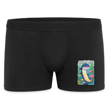 Aal Spruch Cartoonstyle - Aals ob! - Männer Boxer Shorts - Schwarz - Vorne