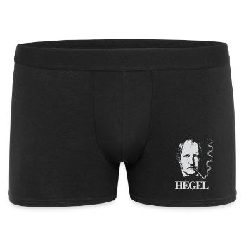 Hegel-Porträt - Männer Boxer Shorts - Schwarz - Vorne