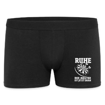 Lustige Darts Sprüche Darts Geschenke - Männer Boxer Shorts - Schwarz - Vorne