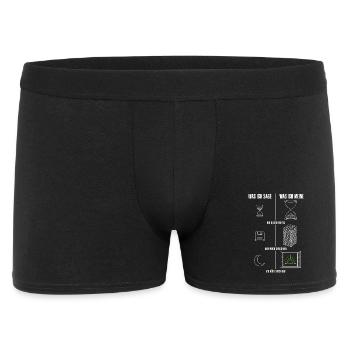 Was ich sage Was ich meine Gamer Zocker Herren - Männer Boxer Shorts - Schwarz - Vorne