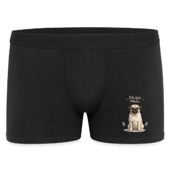 Mops Mama – Geschenk für Mops Liebhaberinnen - Männer Boxer Shorts - Schwarz - Vorne