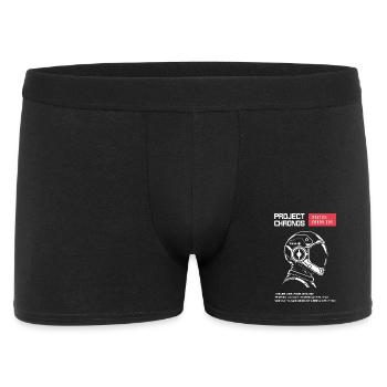 Project Chronos Cyberpunk - Lustiges Sci-Fi - Männer Boxer Shorts - Schwarz - Vorne