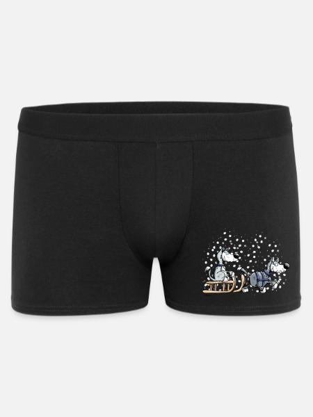Huskies in the snow - Men's Boxer Shorts - black