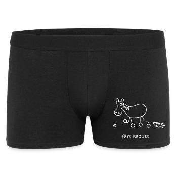 färt kaputt, kaputtes Pferd, lustiges Pferd, krank - Männer Boxer Shorts - Schwarz - Vorne