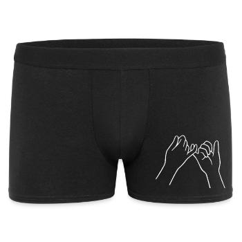 Amitiés mains hachés doigt rose - Boxer Homme - noir - Devant