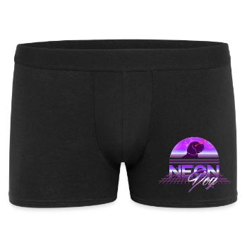 Chien néon vintage rétro cool avec des yeux laser - Boxer Homme - noir - Devant