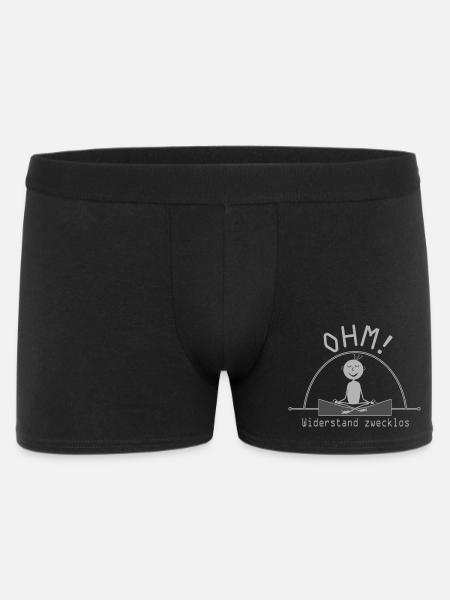 Ohm resistance futile, physicist, electrician - Men's Boxer Shorts - black