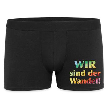 Wir sind der Wandel - Sonja Ariel von Staden - Männer Boxer Shorts - Schwarz - Vorne