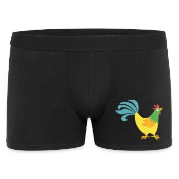 Rooster pattern colorful Easter Farmer Animal love colorful - Men's Boxer Shorts - black - Front