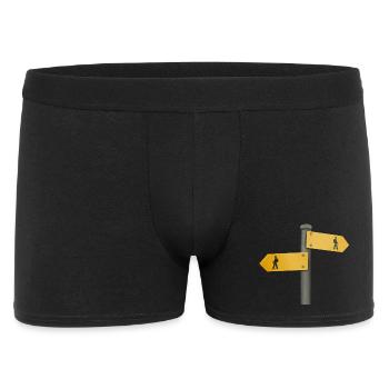 Hiking sign signpost signpost - Men's Boxer Shorts - black - Front