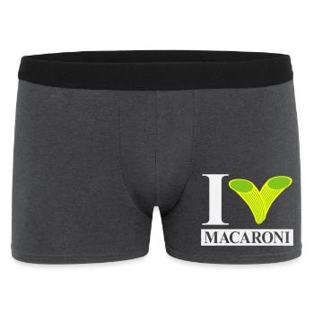 J’adore les macaronis - Boxer Homme - charbon - Devant