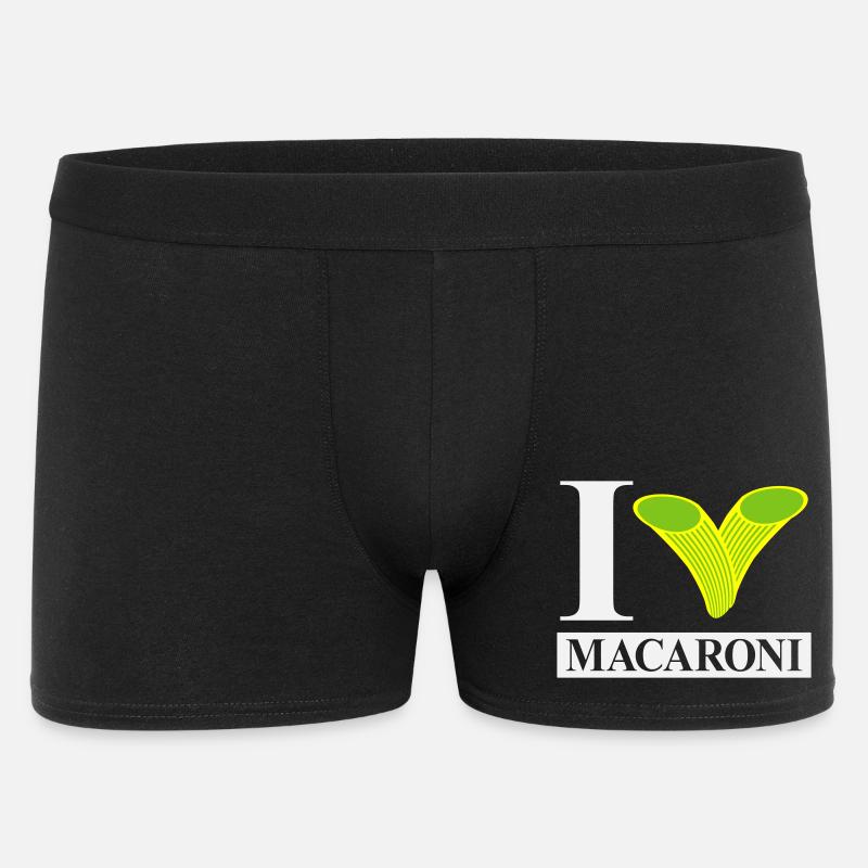 Ich liebe Makkaroni - Männer Boxer Shorts - Schwarz