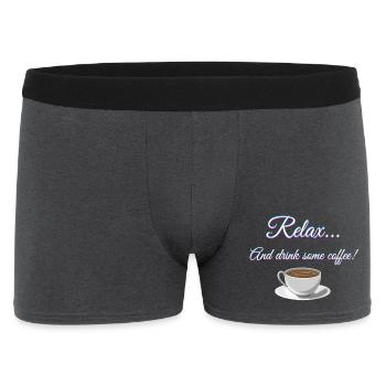 Relax... And drink some coffee! - Men's Boxer Shorts - charcoal grey - Front