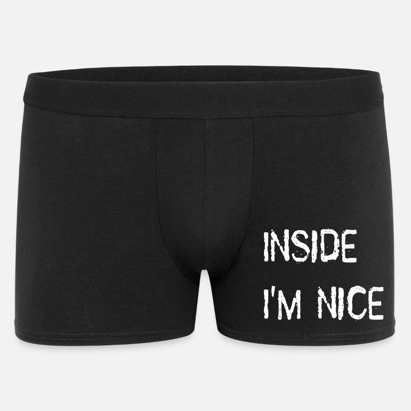 Inside i'm nice - Männer Boxer Shorts - Schwarz