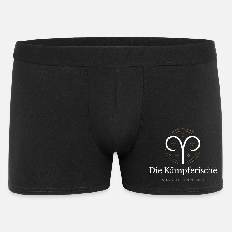 Widder Sternzeichen Logo Widder - Männer Boxer Shorts - Schwarz