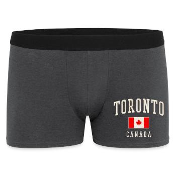 Imprimé vintage du drapeau du Canada de Toronto - Boxer Homme - charbon - Devant