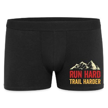 Courez fort. Trail plus difficile. - Boxer Homme - noir - Devant