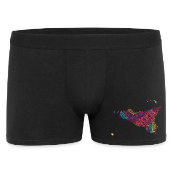 Sicily t-shirt map word cloud t-shirt - Men's Boxer Shorts - black - Front