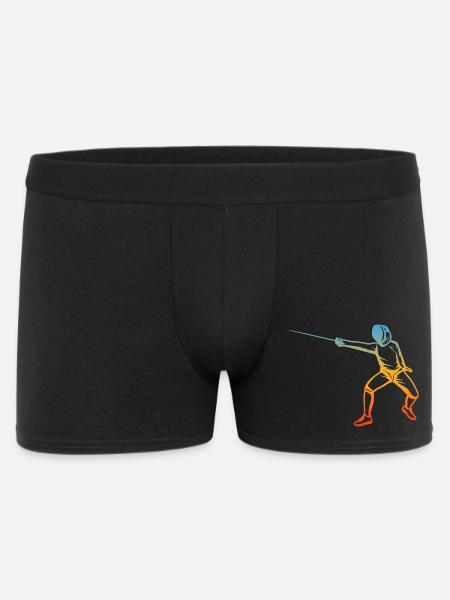 Fencing Drawing - Men's Boxer Shorts - black