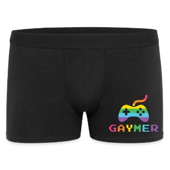 LGBTQ Pride Month - Gaymer Pixel Font - Men's Boxer Shorts - black - Front